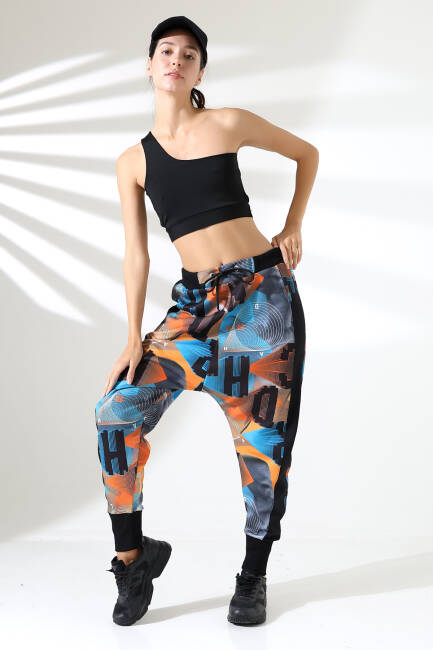 Unisex Karışık Desenli Hiphop Sokak Stili Eşofman Altı | TT 801 - 4